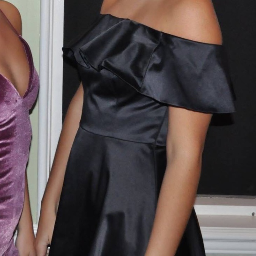 Topshop off-the-shoulder cocktail dress